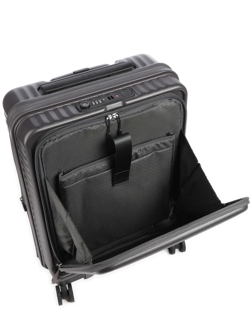 Echolac  Celestra FA+ 54 Cm 4-Double Wheeled Hardcase Expandable Cabin Luggage Trolley Case - Dark Grey  | Best Price UAE